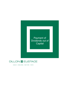Payment of Dividends out of Capital