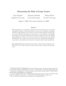Measuring the Risk of Large Losses