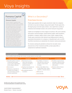 What is a Secondary? - Voya Investment Management