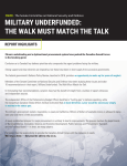 military underfunded: the walk must match the talk