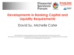 Developments in Banking Capital and Liquidity