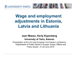Wage and employment adjustments in Estonia, Latvia and Lithuania