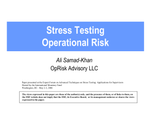 The Fundamentals of Operational Risk Management
