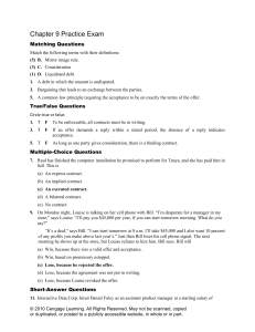 Chapter 9 Practice Exam