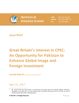 Great Britain`s Interest in CPEC - Institute of Strategic Studies