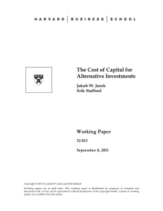 The Cost of Capital for Alternative Investments