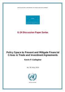 Policy Space to Prevent and Mitigate Financial Crises in - G-24