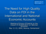 The Need for High Quality Data on Direct Investment in