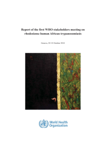 Report of the first WHO stakeholders meeting on rhodesiense
