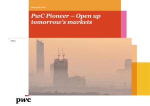 PwC Pioneer – Open up tomorrow`s markets