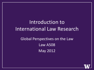 Introduction to International Legal Research