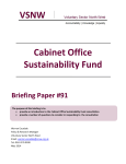 Cabinet Office Sustainability Fund Warren Escadale Policy