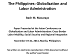 The Philippines: Globalization and Labor Administration