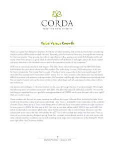 Value Versus Growth - CORDA Investment Management