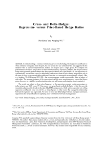 Cross- and Delta-Hedges: Regression- versus Price