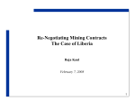 The Case of Liberia: Renegotiating Contracts
