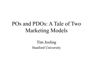 POs and PDOs: A Tale of Two Marketing Models