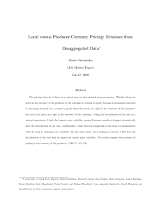 Local versus Producer Currency Pricing: Evidence from