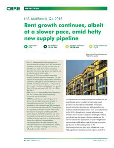 Rent growth continues, albeit at a slower pace, amid hefty new