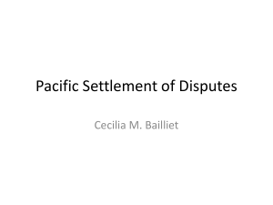 Pacific Settlement of Disputes
