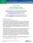 Energy Storage Use Case: Commercial Demand Side Management