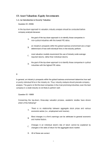 13: Asset Valuation: Equity Investments