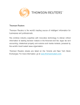 Thomson Reuters Thomson Reuters is the world`s leading source of