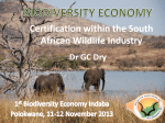Wildlife Industry Certification - Department of Environmental Affairs