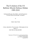 The Evolution of the US Ballistic Missile Defence Debate 1989