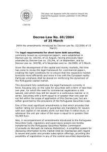 Decree-Law No. 69/2004 of 25 March