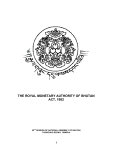 THE ROYAL MONETARY AUTHORITY OF BHUTAN ACT, 1982