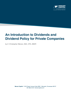 An Introduction to Dividends and Dividend Policy