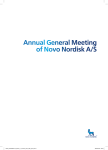 Annual General Meeting of Novo Nordisk A/S