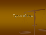Types of Law - Lepley