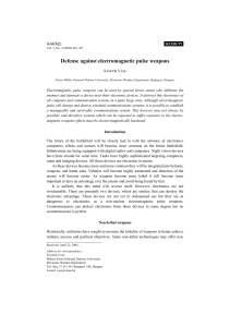 Defense against electromagnetic pulse weapons