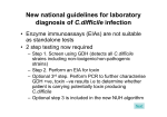New national guidelines for laboratory diagnosis of C.difficile infection