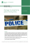 Damage to property by police forcing entry
