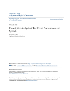 Descriptive Analysis of Ted Cruz`s Announcement Speech
