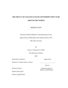 the impact of changes in bank ownership structure