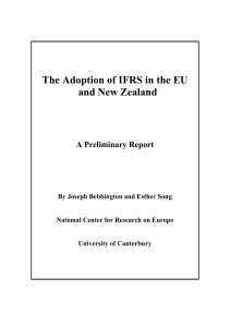 The Adoption of IFRS in the EU and New Zealand