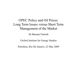 OPEC Policy and Oil Prices - Oxford Institute for Energy Studies