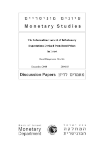 The Information Content of Inflationary Expectations Derived from