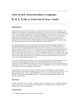 Notes on SQL (Structured Query Language): LIS 384K.11, Database
