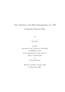 The Valuation and Risk Management of a DB Underpin