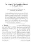 The Impact of the Secondary Market on the Supply Chain