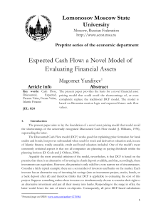 Expected Cash Flow: a Novel Model of Evaluating Financial Assets