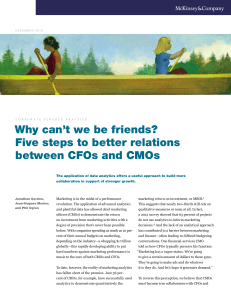 Five steps to better relations between CFOs and