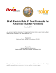 Draft Electric Rule 21 Test Protocols for