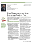 Risk Management and Your Retirement Savings Plan