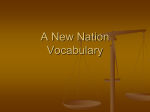 A New Nation Vocabulary
